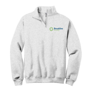 Brookline College Quarter-Zip Sweatshirt - Ash