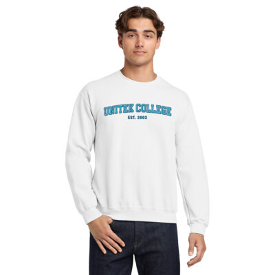 Gildan Unitek College Crewneck - White