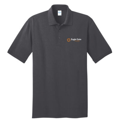 Eagle Gate College Port & Co Charcoal Gray Polo