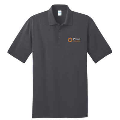 Provo College Port & Co Charcoal Gray Polo